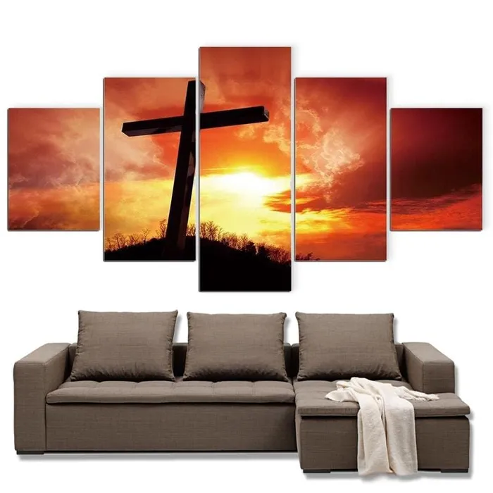 Lords Guidance Necklaces Christian Canvas Artbr Sunset Cross