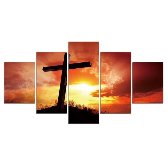 Lords Guidance Necklaces Christian Canvas Artbr Sunset Cross