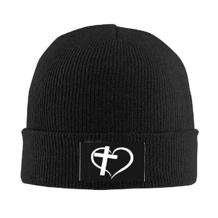 Lords Guidance Necklaces Heart with Cross Beanie Hat