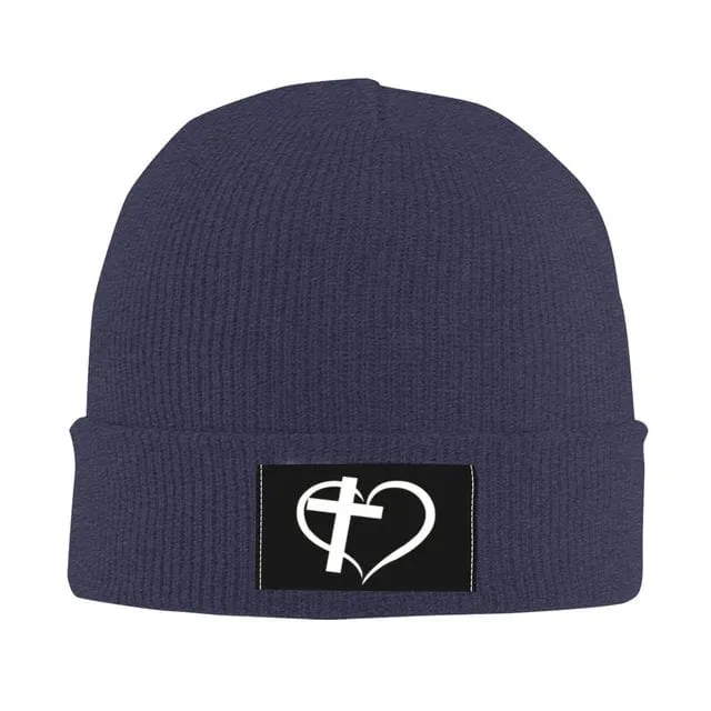Lords Guidance Necklaces Heart with Cross Beanie Hat