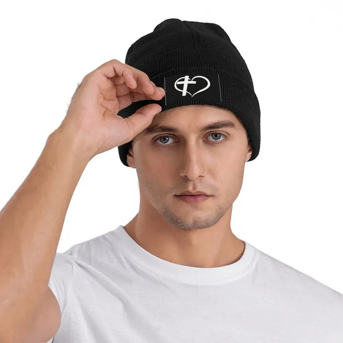 Lords Guidance Necklaces Heart with Cross Beanie Hat