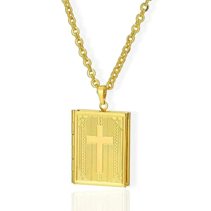 Lords Guidance Necklaces Mens Christian Necklace br Bible Locket