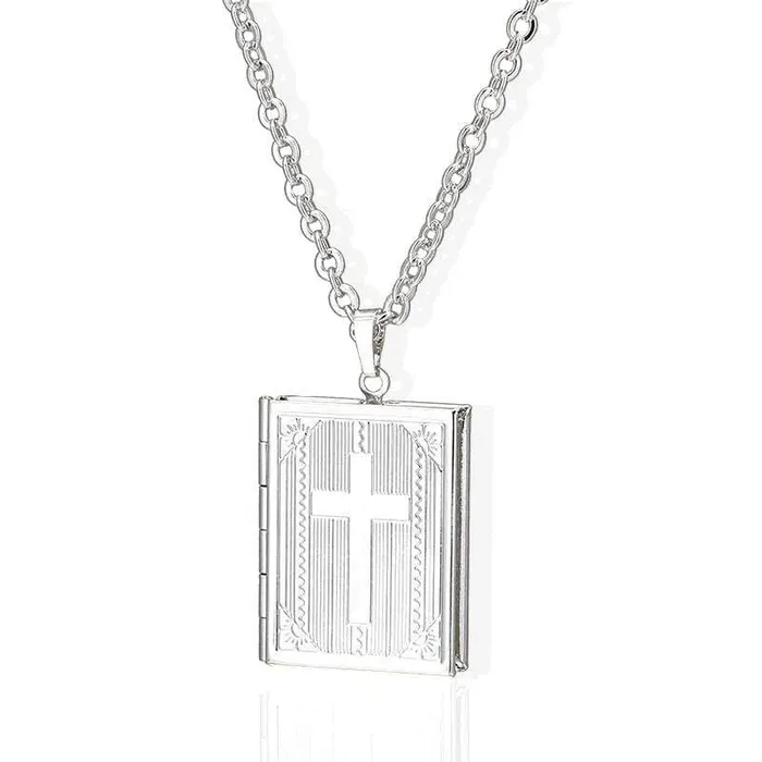 Lords Guidance Necklaces Mens Christian Necklace br Bible Locket