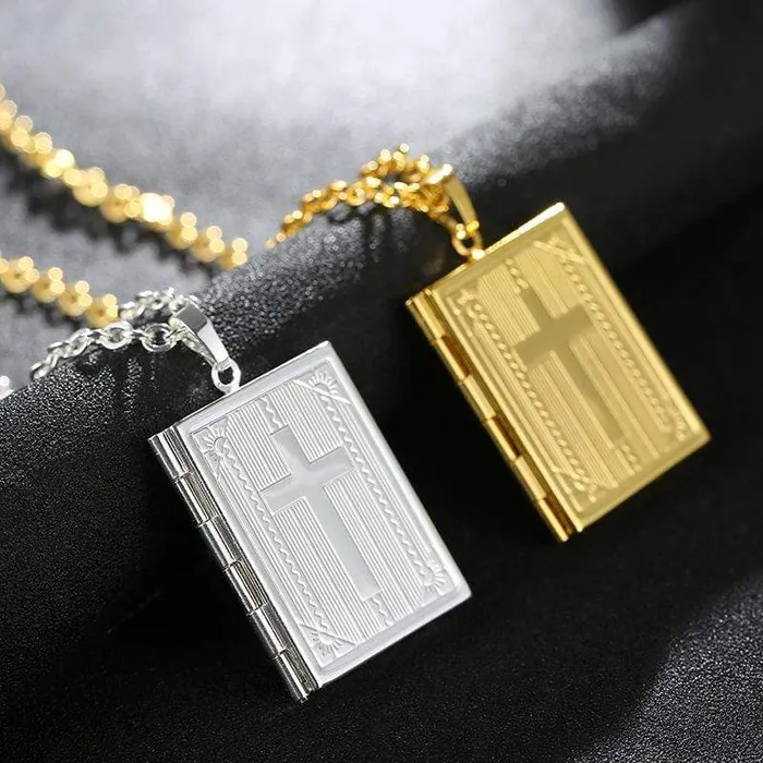 Lords Guidance Necklaces Mens Christian Necklace br Bible Locket