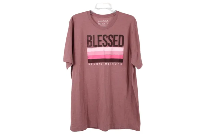 Love In Faith Blessed Beyond Measure Shirt 2X Earrings