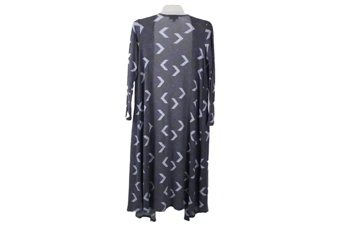 LuLaRoe Rings LuLaRoe Gray Blue Aztec Long Cardigan XS