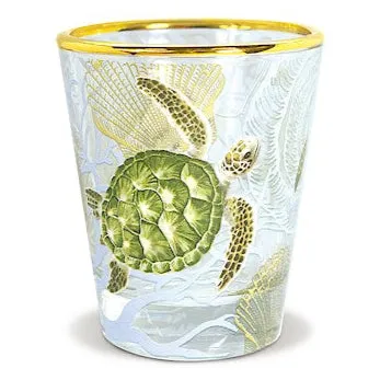 MADDENCORP Earrings Honu Voyage Printed Glass Toothpick Holder