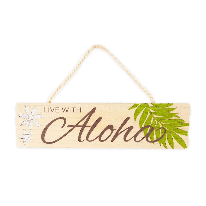 MADDENCORP Necklaces Live with Aloha Hanging Sign