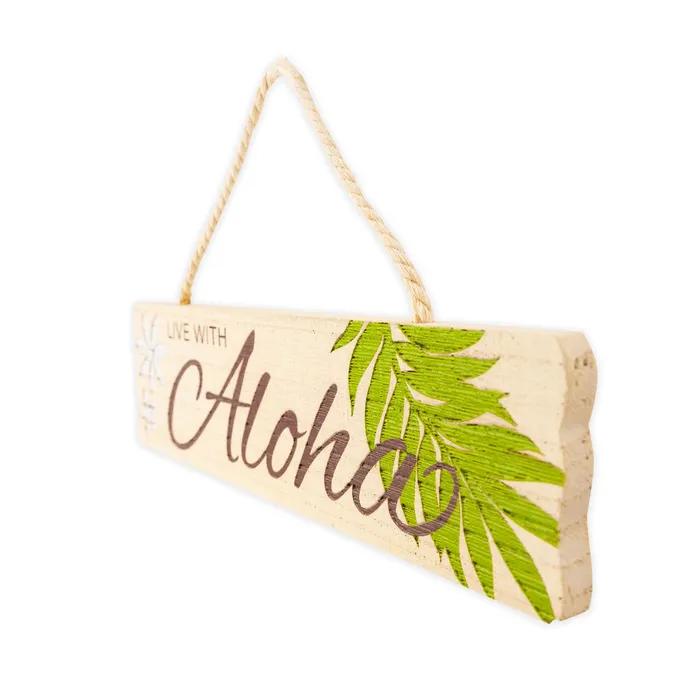 MADDENCORP Necklaces Live with Aloha Hanging Sign