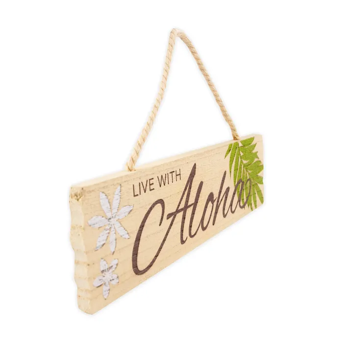 MADDENCORP Necklaces Live with Aloha Hanging Sign