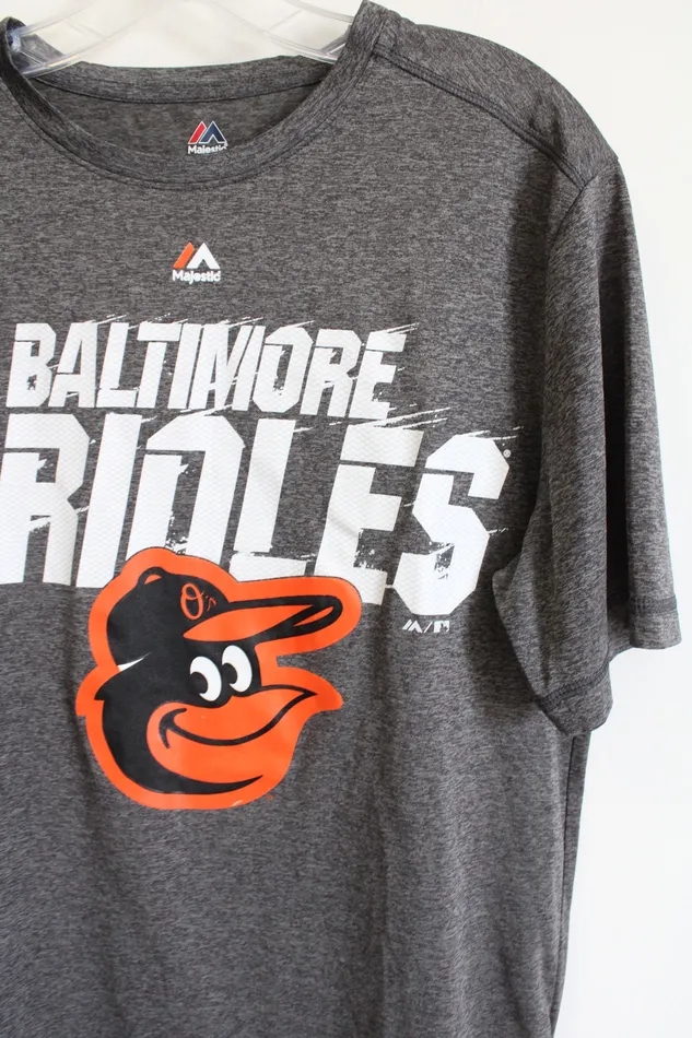 Majestic Majestic Cool Base Gray Baltimore Orioles Athletic Shirt M Earrings