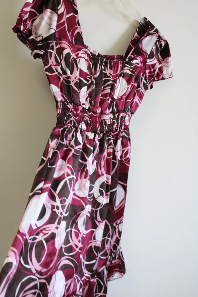 Maurices Earrings Maurices Pink Satin Dress ML
