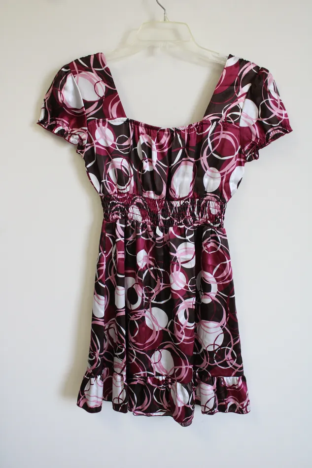 Maurices Earrings Maurices Pink Satin Dress ML