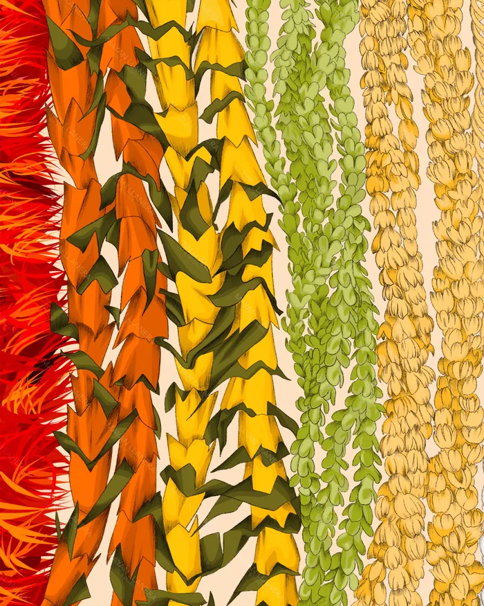 MAYANLLANERA Necklaces Leis For Days Art Print by Mayan Llanera 11x14