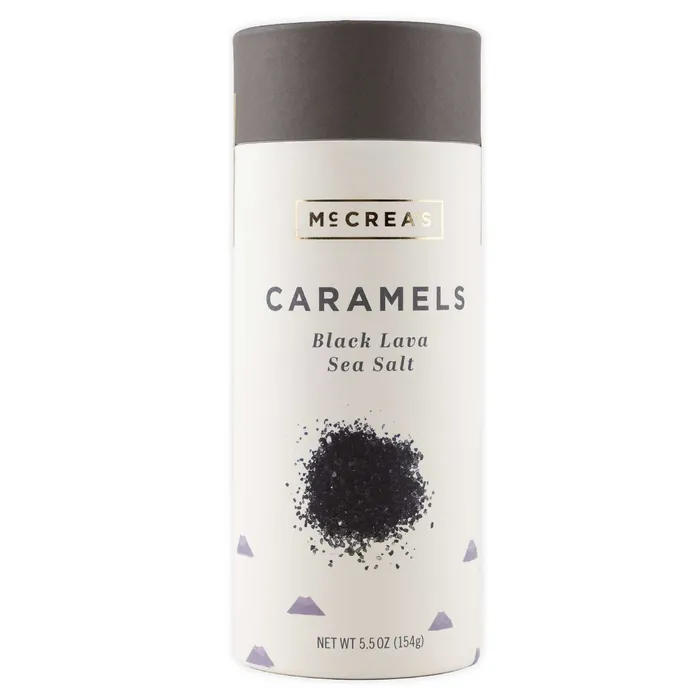 McCreas Black Lava Sea Salt Caramels 55 oz Tube MCCREAS Rings