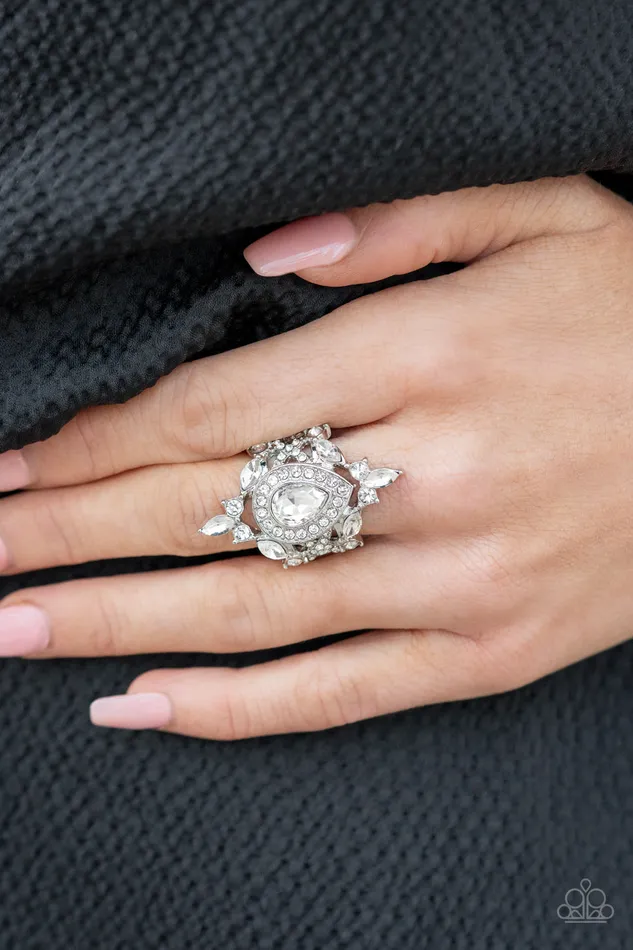 Mega Stardom White Paparazzi Accessories Rings