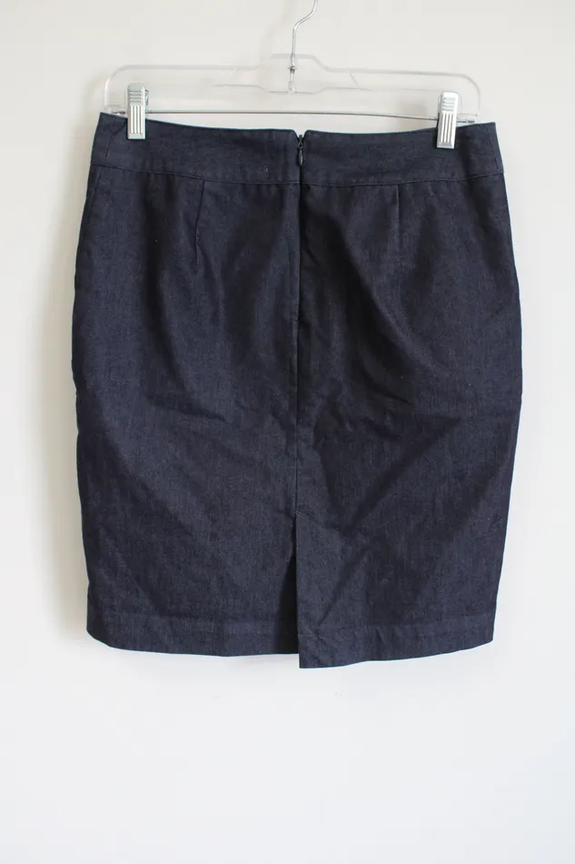 Merona Dark Wash Chambray Stretch Skirt 4 Merona Earrings