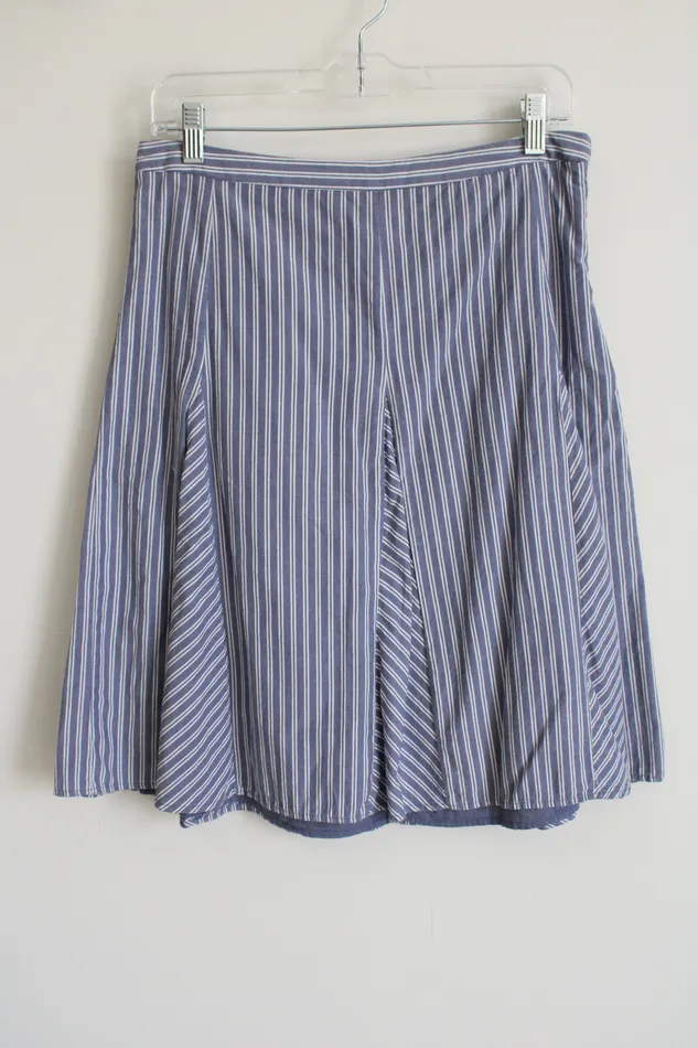 Merona Rings Merona Blue White Striped Skirt 6