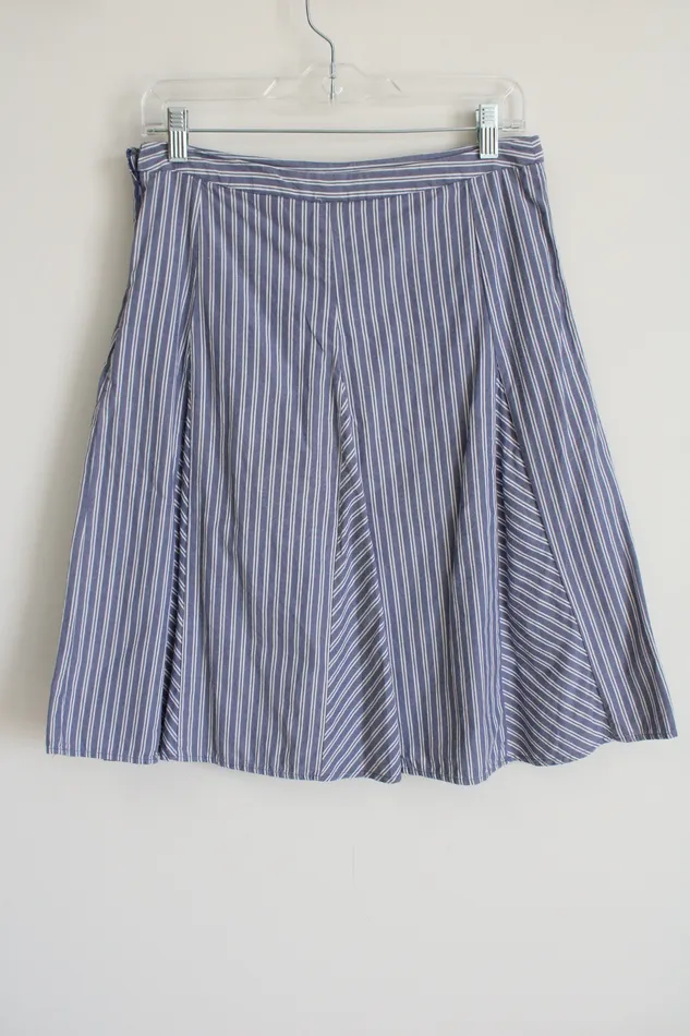 Merona Rings Merona Blue White Striped Skirt 6