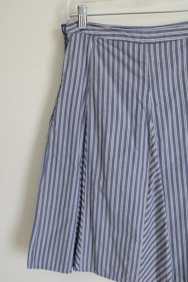 Merona Rings Merona Blue White Striped Skirt 6