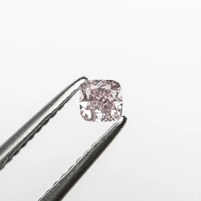 Misfit Diamonds Earrings 026ct 342x337x243mm GIA SI1 Fancy Purplish Pink Cushion Brilliant 2410201