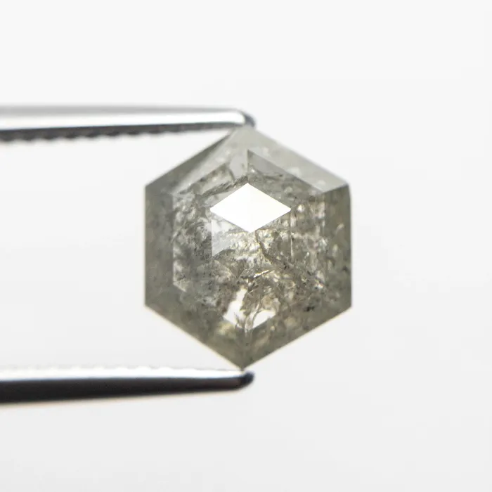 Misfit Diamonds Earrings 247ct 959x809x388mm Hexagon Rosecut 1925602