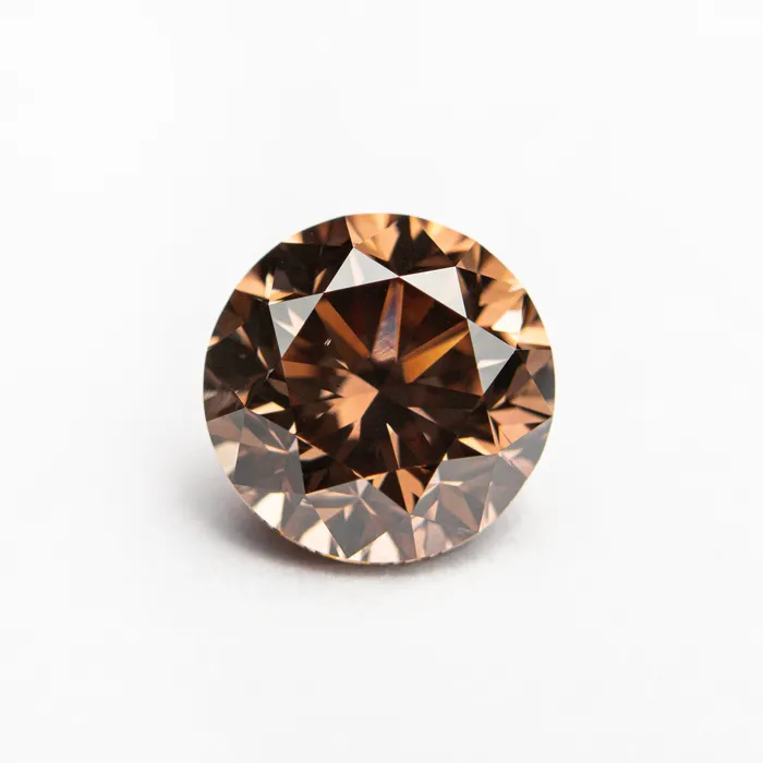 Misfit Diamonds Fancy PinkBrown Brilliant Diamond 200ct Round Rings