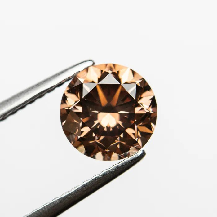 Misfit Diamonds Fancy PinkBrown Brilliant Diamond 200ct Round Rings