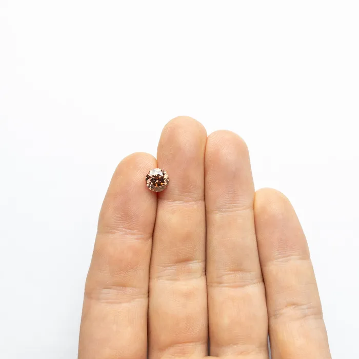 Misfit Diamonds Fancy PinkBrown Brilliant Diamond 200ct Round Rings