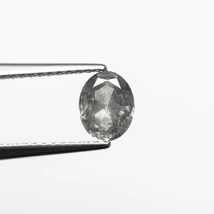 Misfit Diamonds Rings Salt and Pepper Double Cut Diamond 095ct Oval