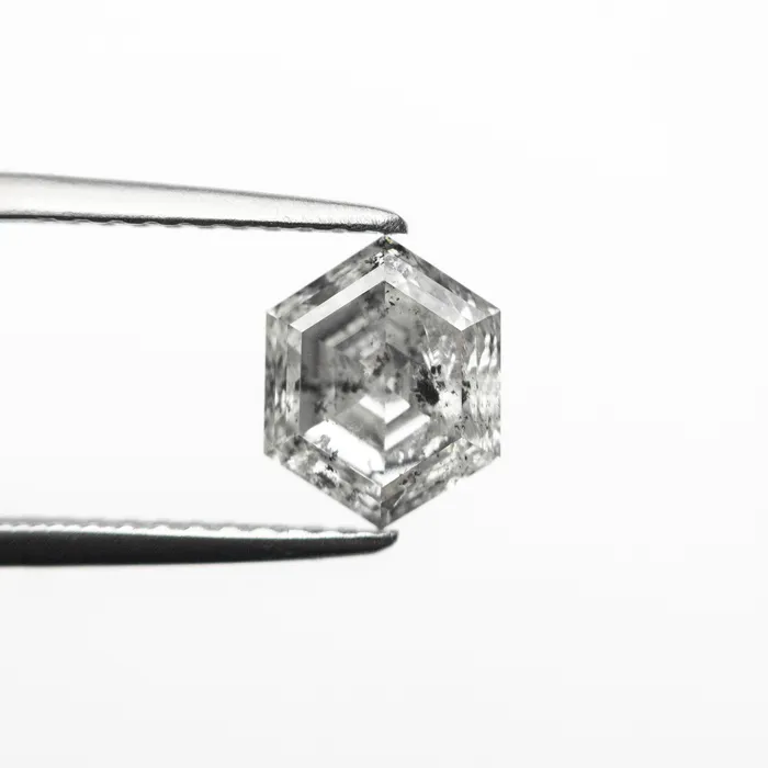 Misfit Diamonds Rings Salt and Pepper Step Cut Diamond 137ct Hexagon