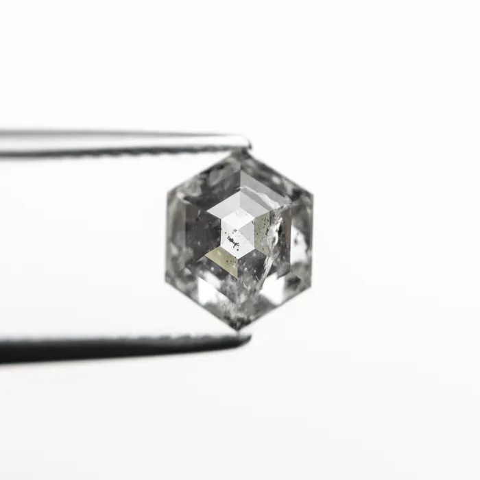 Misfit Diamonds Rings Salt and Pepper Step Cut Diamond 137ct Hexagon