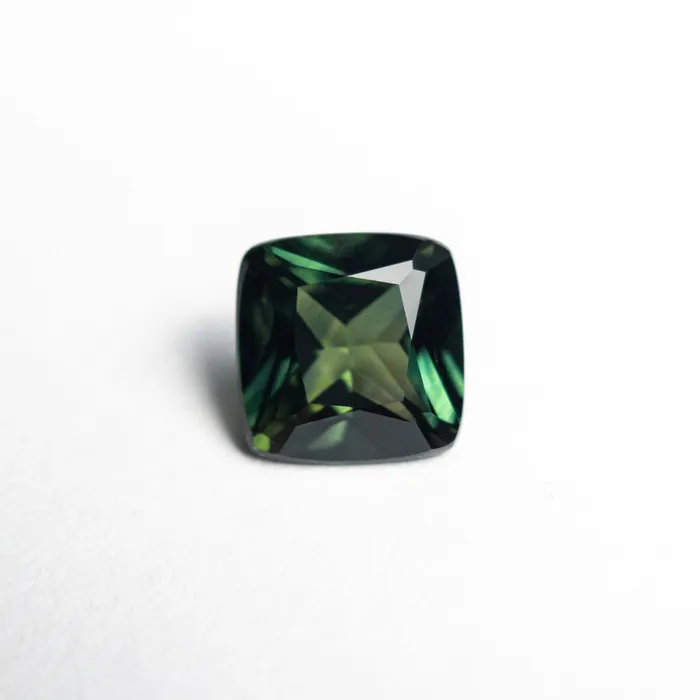 Misfit Gems Earrings Green Brilliant Sapphire 149ct Cushion