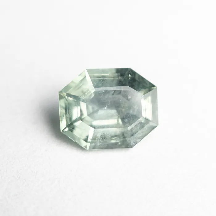 Misfit Gems Rings Green Step Cut Sapphire 158ct Cut Corner Rectangle