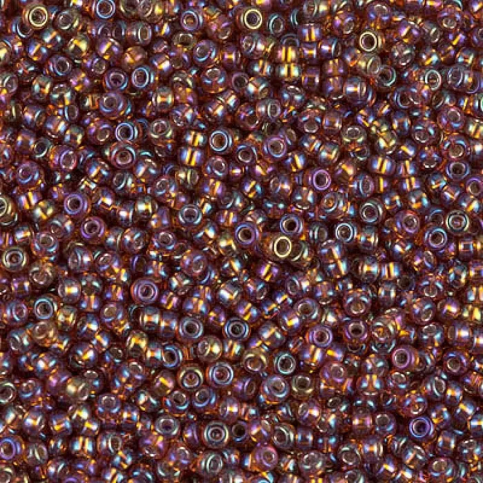 Miyuki Seed Beads 110 Silver Lined Dk Topaz AB 1005NEW Peppy Beads Rings