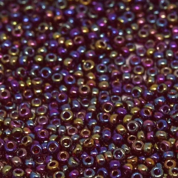 Miyuki Seed Beads 110 Transparent Rainbow Siam 2461NEW Peppy Beads Earrings