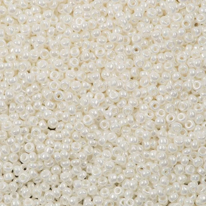 Miyuki Seed Beads 150 0591 Ivory Pearl Ceylon Peppy Beads Earrings