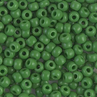 Miyuki Seed Beads 60 Opaque Green 0411 Peppy Beads Earrings