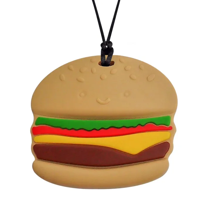 Munchables Necklaces XL Cheeseburger Chew Necklace Mild Chew
