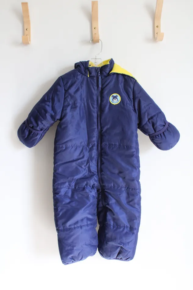 Necklaces Baby Xtreme Baby Xtreme Yellow Fleece Lined Navy Snowsuit 2T
