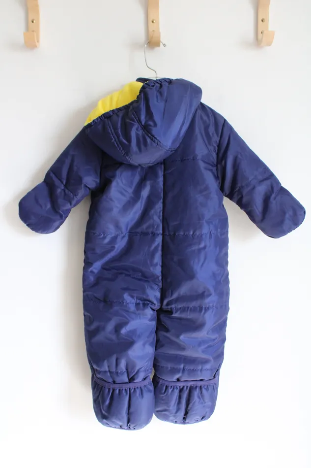 Necklaces Baby Xtreme Baby Xtreme Yellow Fleece Lined Navy Snowsuit 2T