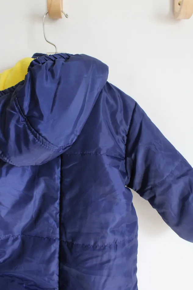 Necklaces Baby Xtreme Baby Xtreme Yellow Fleece Lined Navy Snowsuit 2T