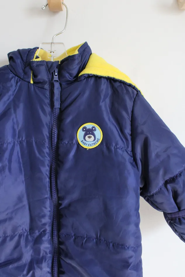 Necklaces Baby Xtreme Baby Xtreme Yellow Fleece Lined Navy Snowsuit 2T