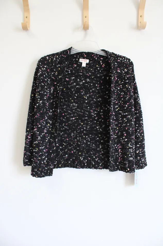 Necklaces Cat Jack NEW Cat Jack Black Speckled Knit Cardigan Youth M 78