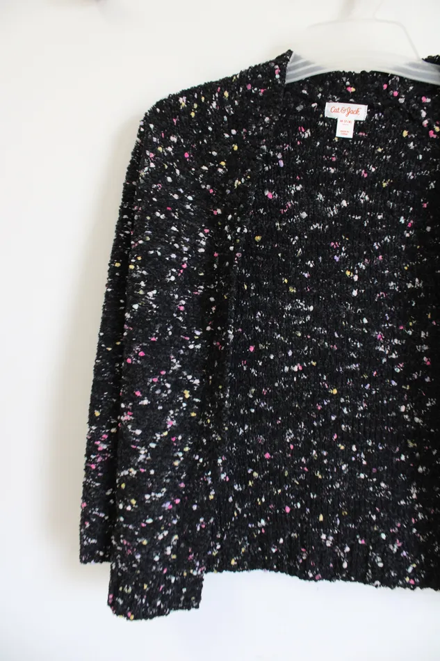 Necklaces Cat Jack NEW Cat Jack Black Speckled Knit Cardigan Youth M 78