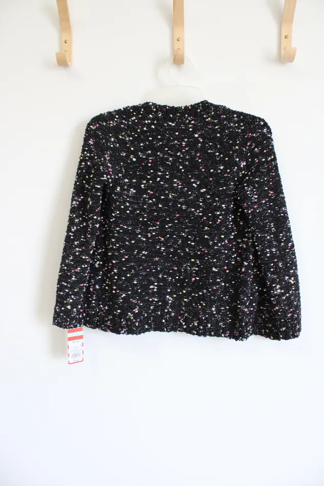 Necklaces Cat Jack NEW Cat Jack Black Speckled Knit Cardigan Youth M 78