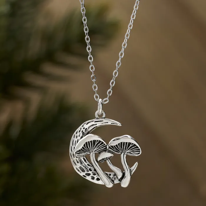 Necklaces Chadds Ford Jewelry Triple Mushroom Moon Necklace