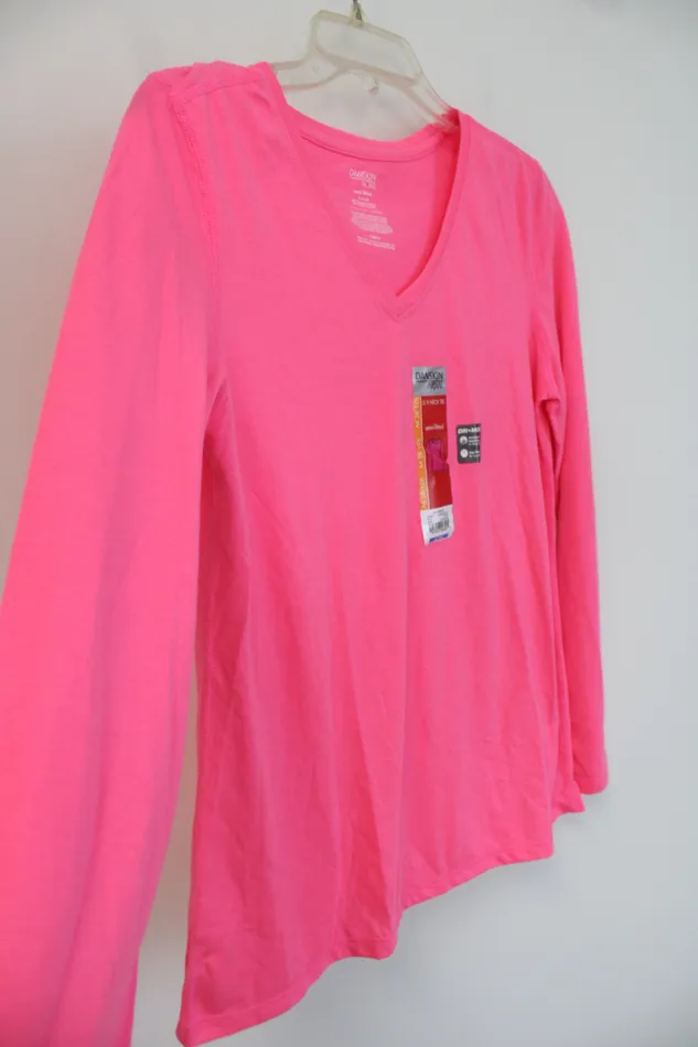 Necklaces Danskin Now NEW Danskin Now Hot Pink SemiFitted Long Sleeved Top M