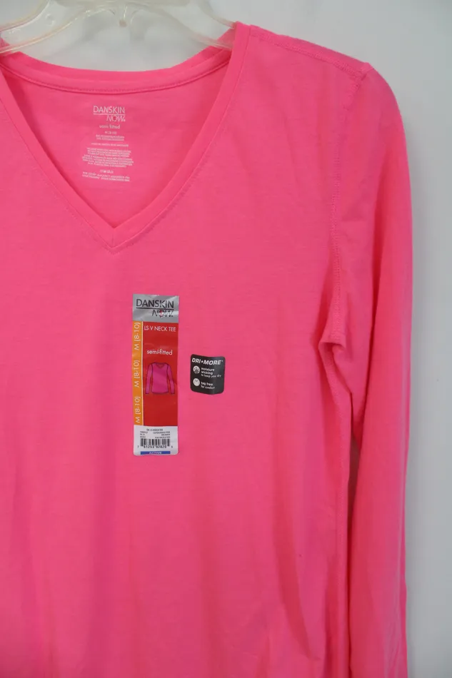 Necklaces Danskin Now NEW Danskin Now Hot Pink SemiFitted Long Sleeved Top M