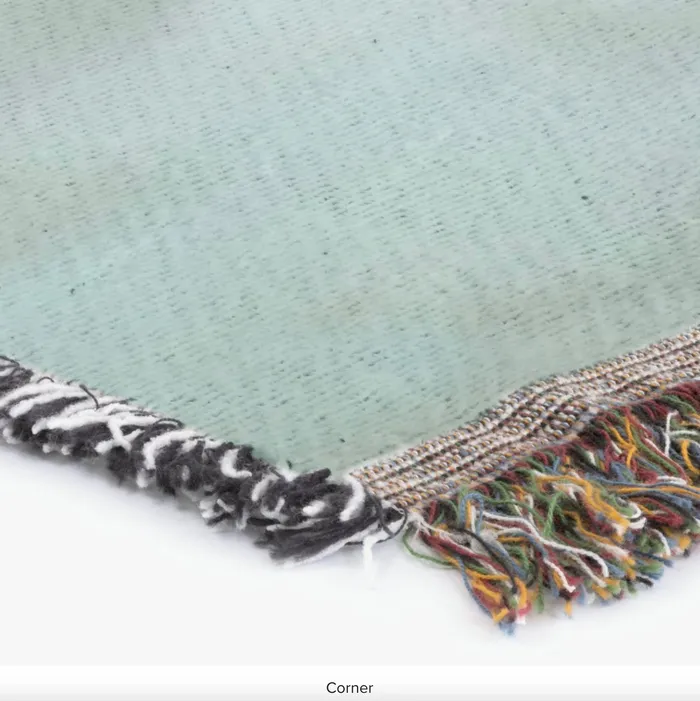Necklaces Fringed Throw Blanket Teal and Brown ZAZZLE